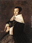Portrait of a Seated Woman Holding a Fan by Frans Hals
